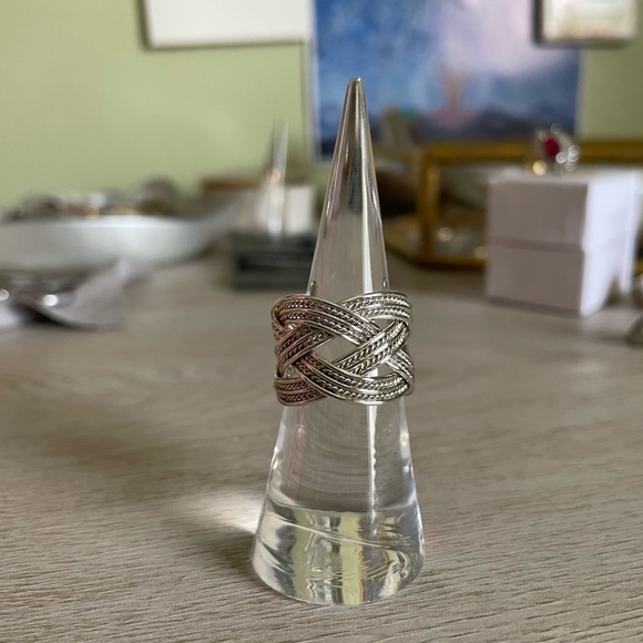 • Woven Sterling 925 Ring • - Picture 7 of 10